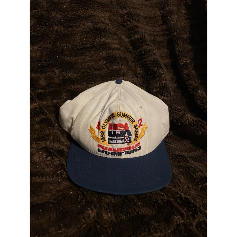 AJD Hat Men OS White Good 1992 USA Olympic Basketball Dream Team Snapback